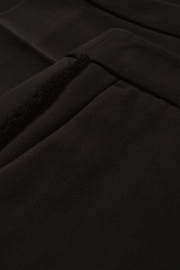 Dámské - Business kalhoty - mid waist - straight fit - černá