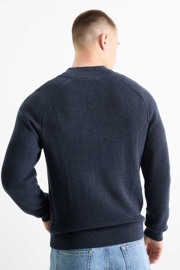 Herren - Strickjacke - dunkelblau