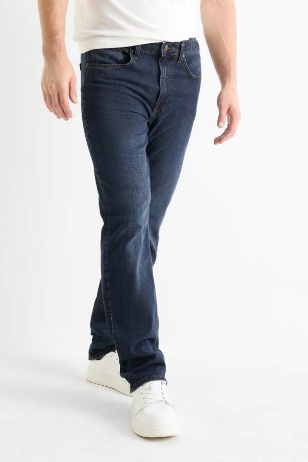 Pánské - Straight jeans - LYCRA® - džíny - tmavomodré