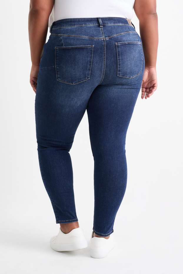 Dámské - Skinny jeans - mid waist - tvarující džíny - LYCRA® - džíny - modré