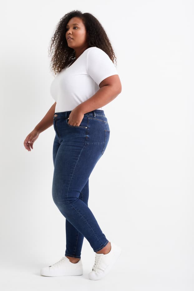 Dámské - Skinny jeans - mid waist - tvarující džíny - LYCRA® - džíny - modré