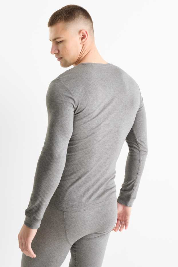 Pánské - Nátělník - žebrovaný - šedá