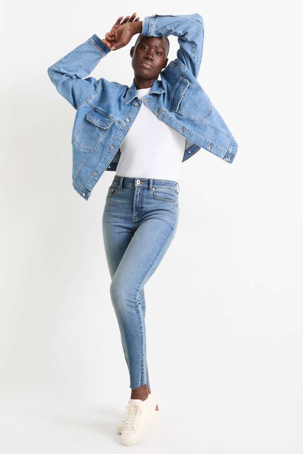 Dámské - Skinny jeans - high waist - LYCRA® ADAPTIV Fiber - džíny - světle modré