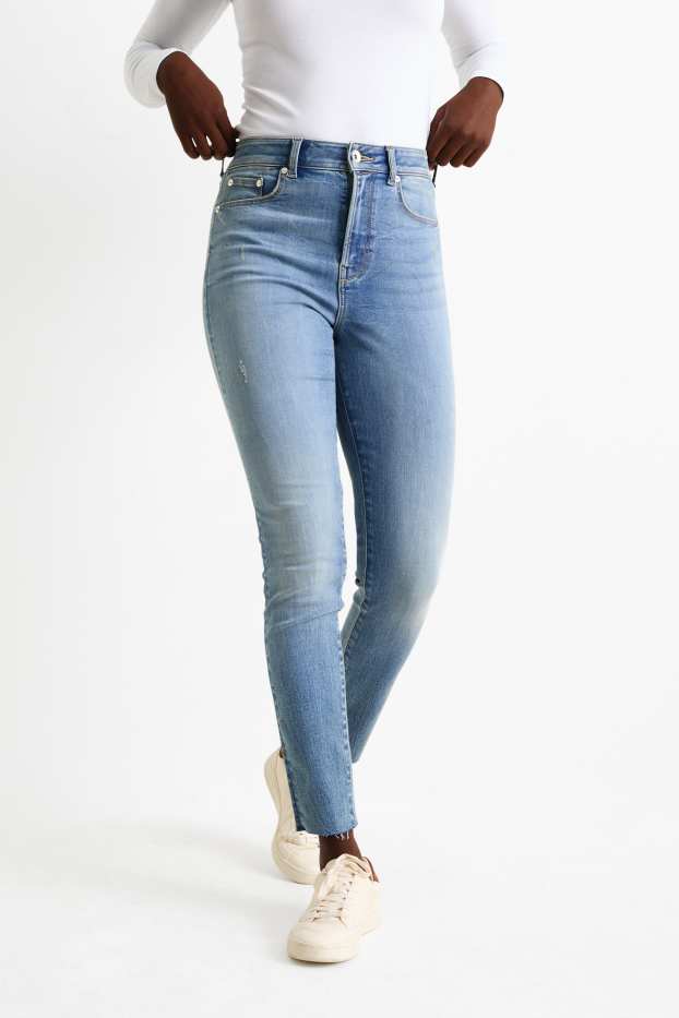 Dámské - Skinny jeans - high waist - LYCRA® ADAPTIV Fiber - džíny - světle modré