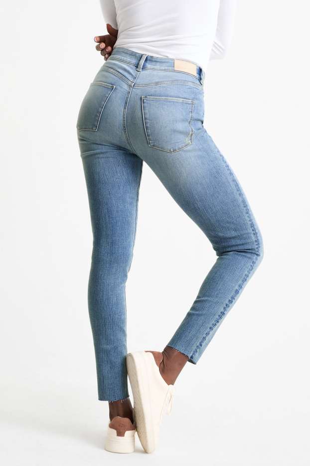 Dámské - Skinny jeans - high waist - LYCRA® ADAPTIV Fiber - džíny - světle modré