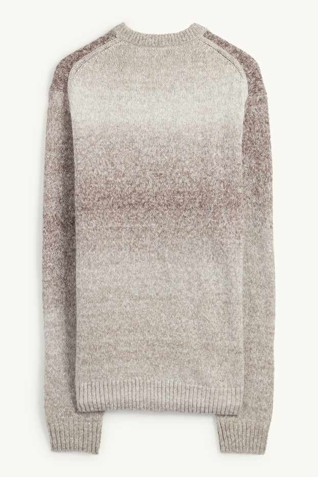 Hommes - Pullover - à motif - beige clair