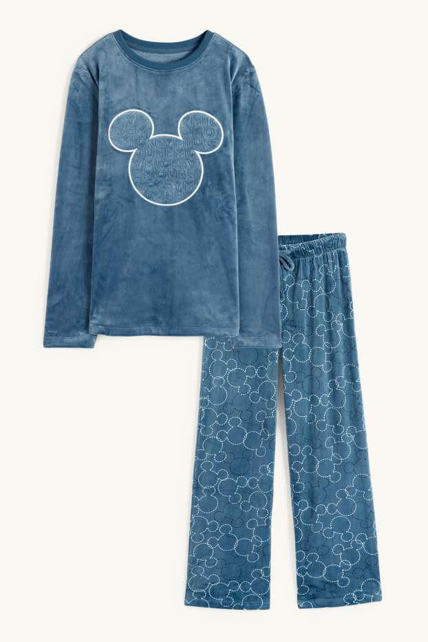 Femmes - Pyjama d'hiver - Mickey Mouse - turquoise foncé