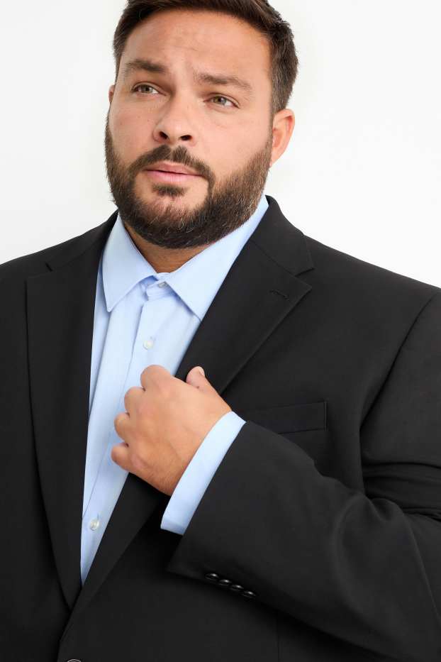 Hommes - Veste de costume - regular fit - Flex - 4 Way Stretch - noir