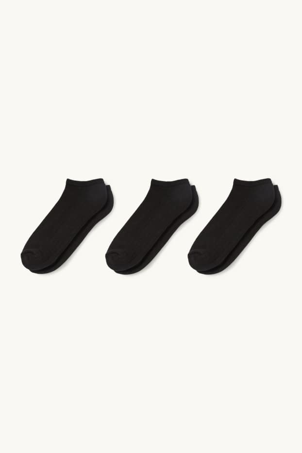 Damen - Multipack 3er - Sneakersocken - schwarz