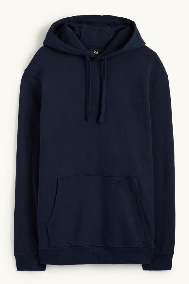 Hommes - Sweat à capuche - bleu foncé