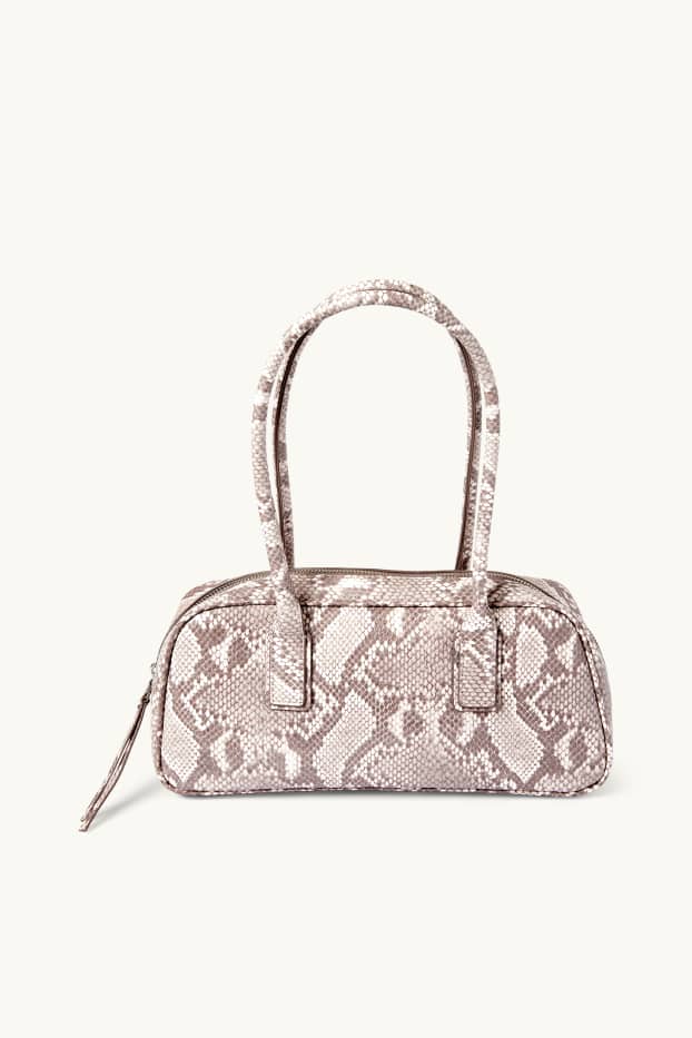 Femmes - Sac d’épaule - synthétique - à motif - beige
