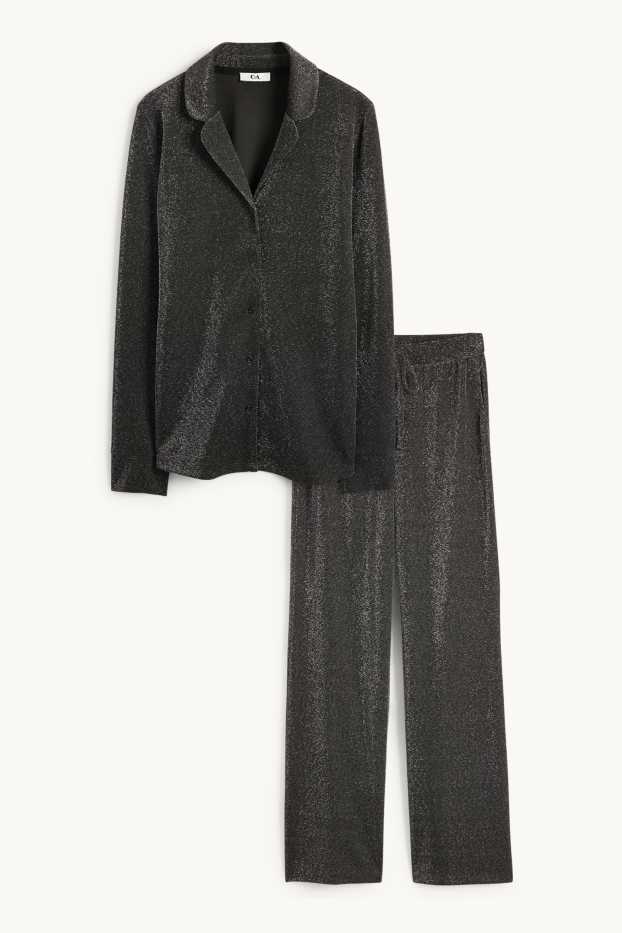 Dona - Pijama - brillant - negre