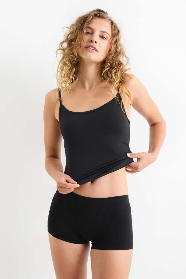 Women - Multipack of 3 - hipster - seamless - floral - black
