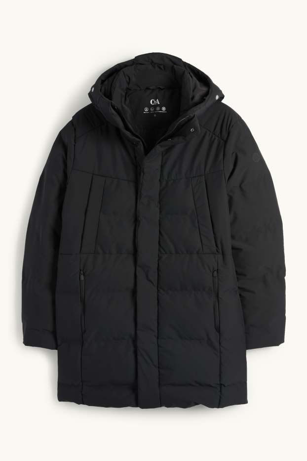 Heren - Parka met capuchon - winter - waterafstotend - zwart