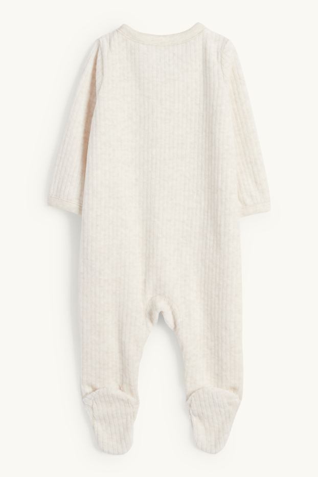 Unisexe - Ourson - pyjama bébé - beige clair