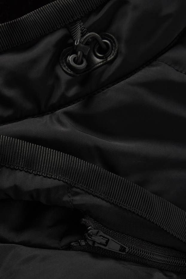 Home - Jaqueta embuatada amb caputxa - impermeable - negre