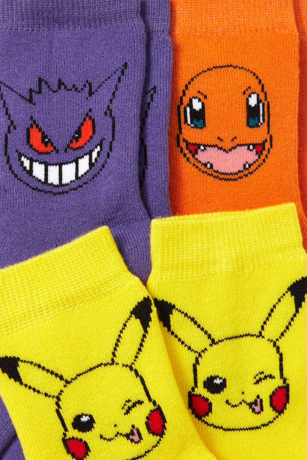 Copii - Băieți - Multipack 3 perechi - Pokémon - șosete călduroase cu motive - galben