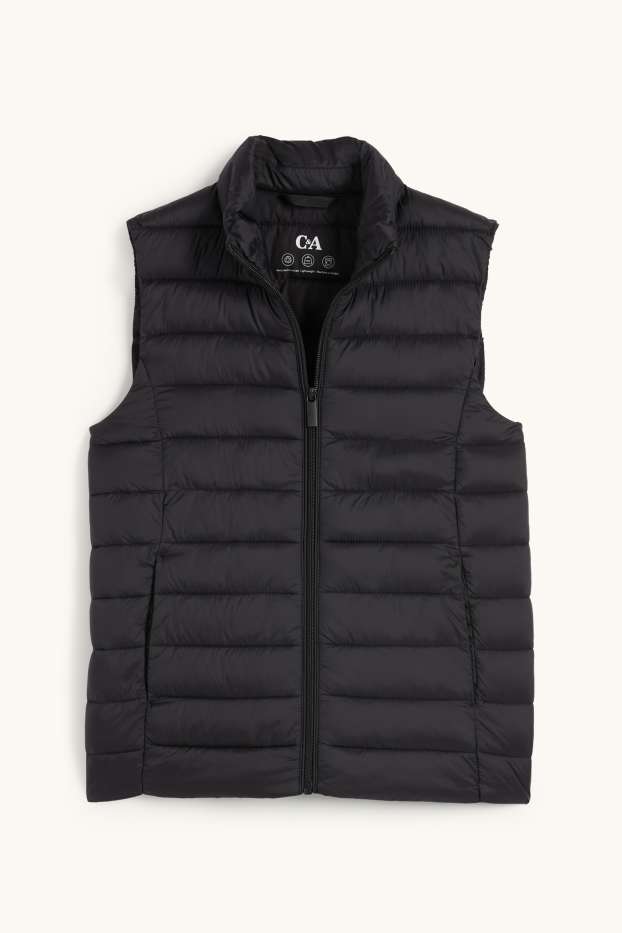 Women - Quilted gilet - black
