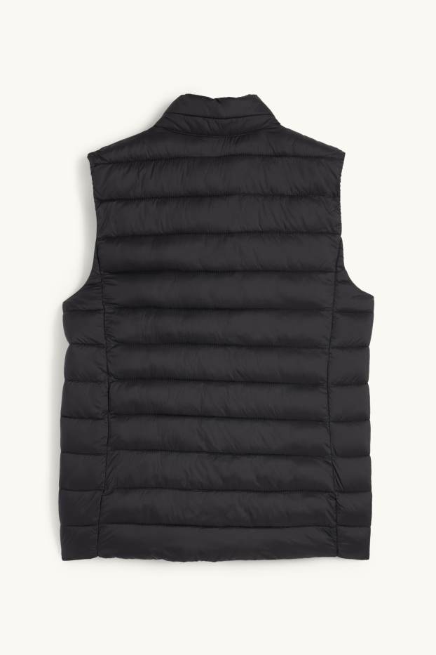 Women - Quilted gilet - black