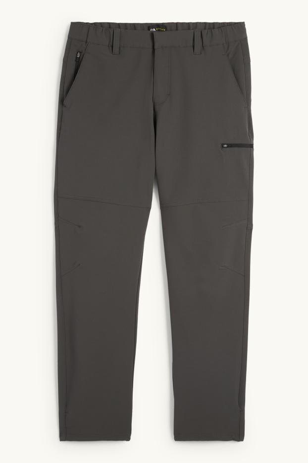 Men - Technical trousers - water-repellent - dark gray