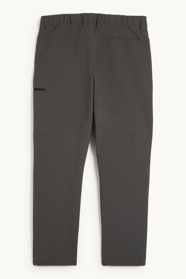 Men - Technical trousers - water-repellent - dark gray