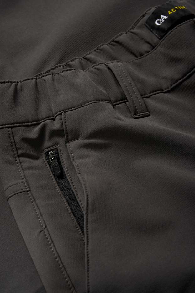 Men - Technical trousers - water-repellent - dark gray