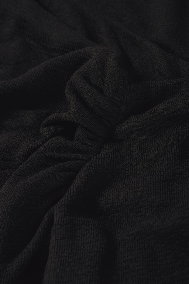 Dona - Samarreta de màniga llarga - texturada - negre