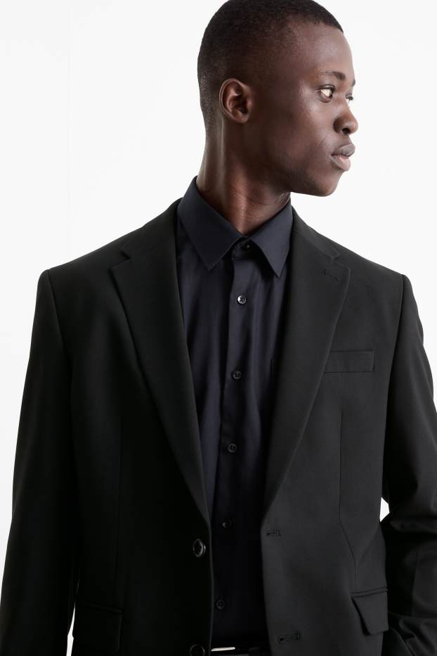 Herren - Baukasten-Sakko - Regular Fit - Flex - LYCRA® - Mix & Match - schwarz