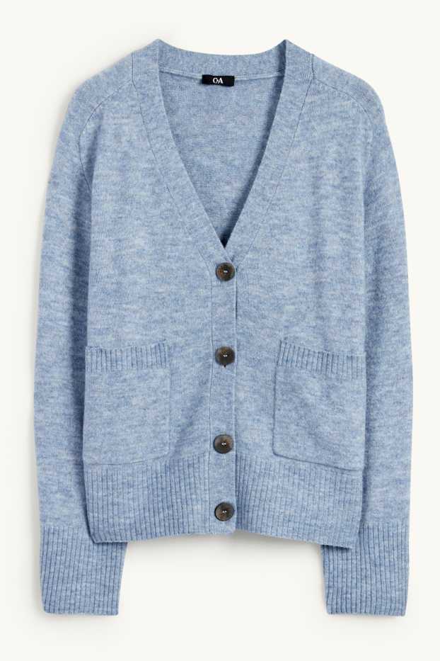 Damen - Strickjacke - hellblau