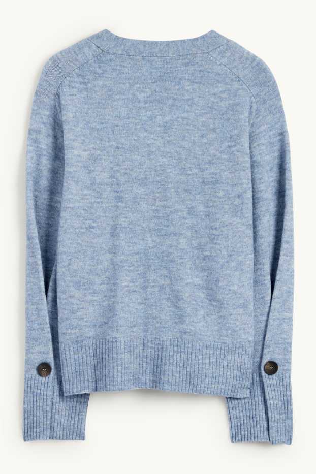 Damen - Strickjacke - hellblau