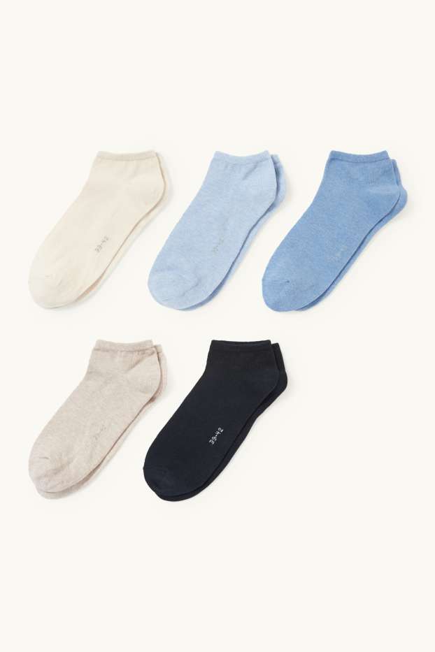 Damen - Multipack 5er - Sneakersocken - blau