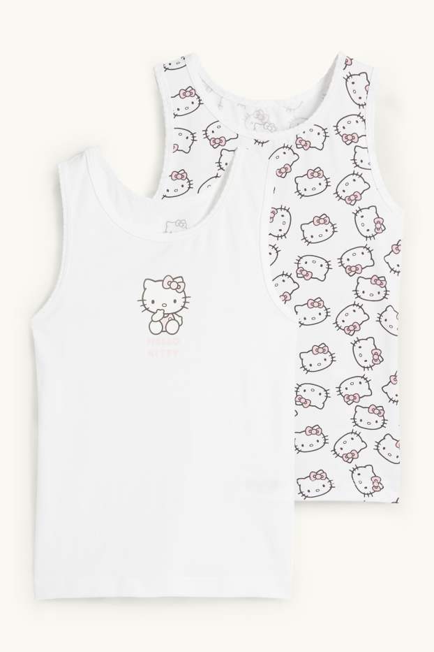 Kinder Mädchen - Multipack 2er - Hello Kitty - Singlet - weiss