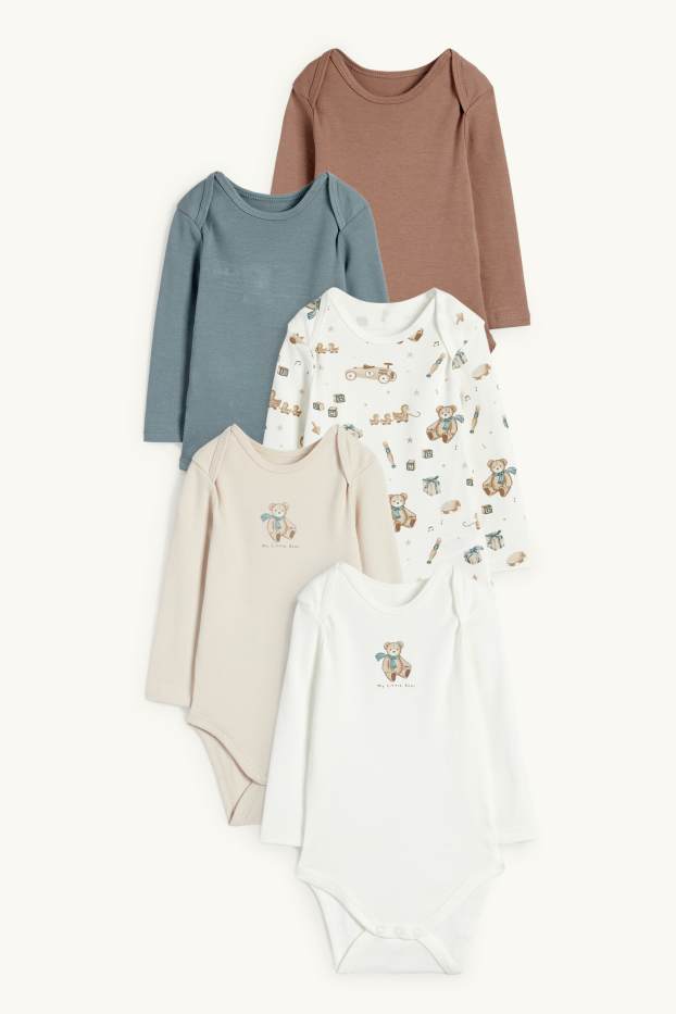 Unisex - Set van 5 - beertje - rompertje - roze