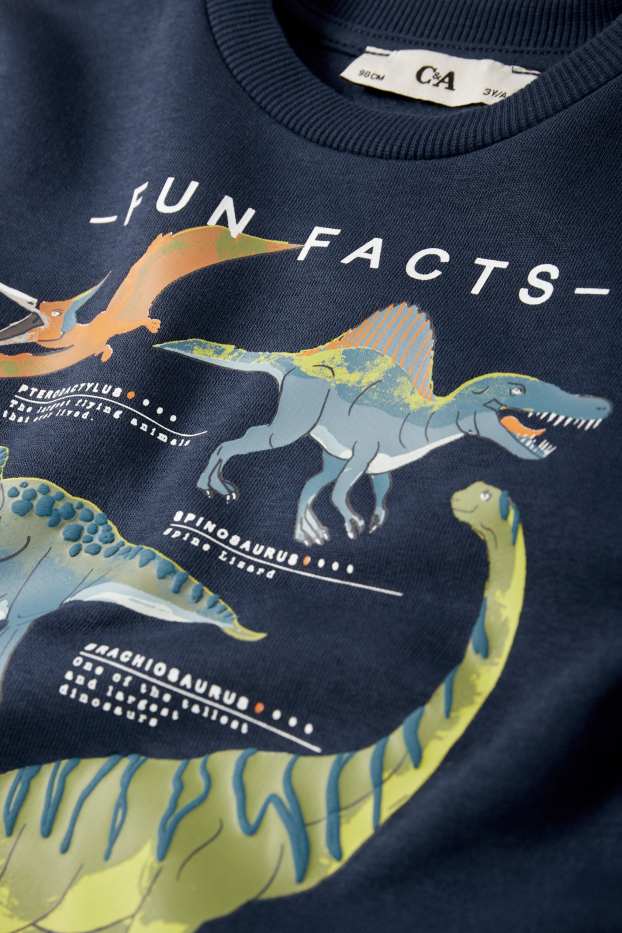 Nen - Dinosaures - dessuadora - blau fosc