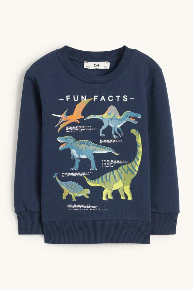 Nen - Dinosaures - dessuadora - blau fosc