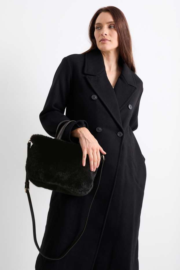 Damen - Großer Shopper mit abnehmbarem Taschengurt - schwarz