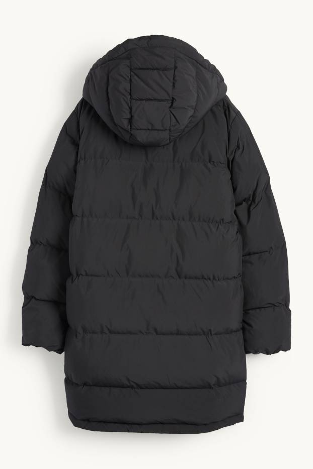 Dona - Abric embuatat amb caputxa - resistent a l’aigua - negre