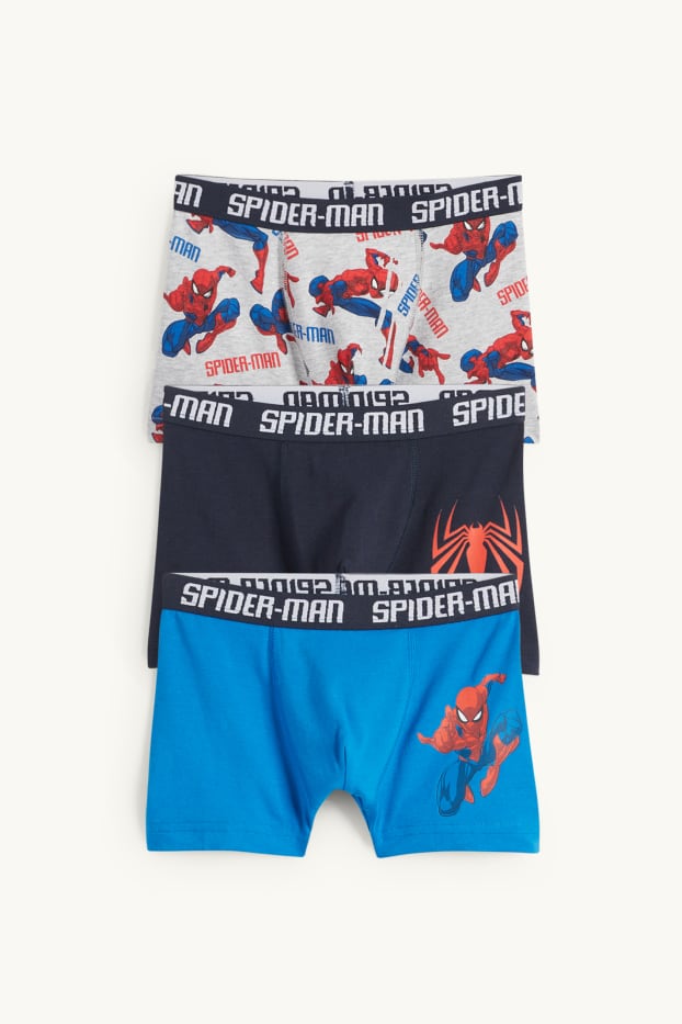 Děti - chlapci - Multipack 3 ks - Spider-Man - boxerky - tmavomodrá