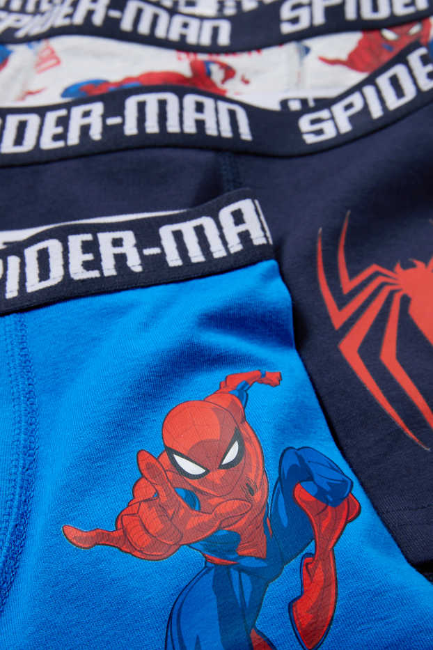 Děti - chlapci - Multipack 3 ks - Spider-Man - boxerky - tmavomodrá
