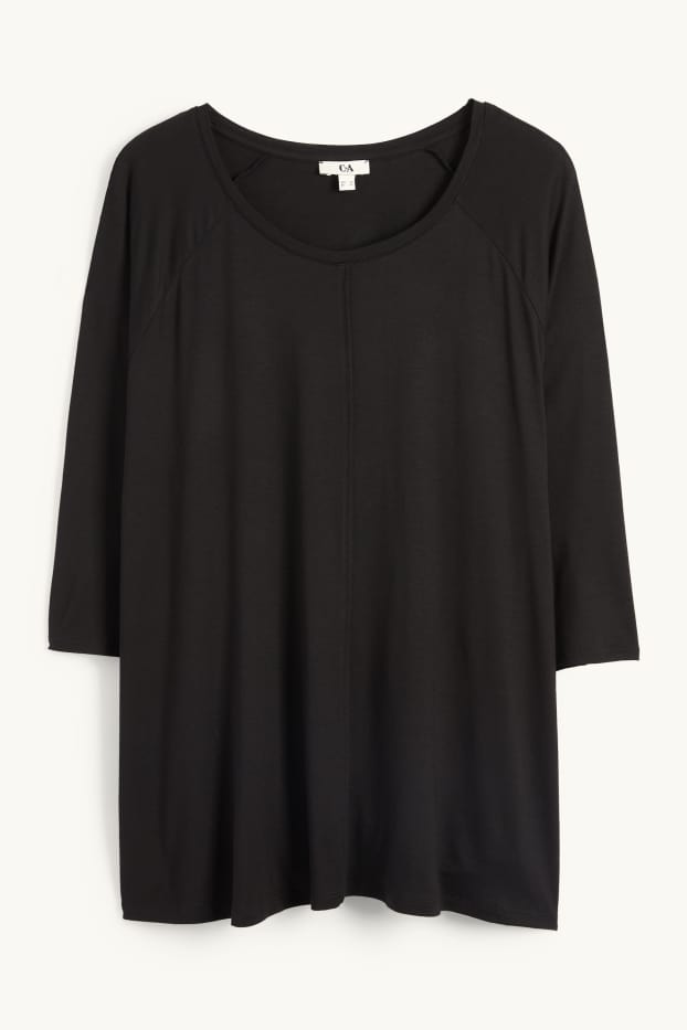 Damen - Langarmshirt - schwarz