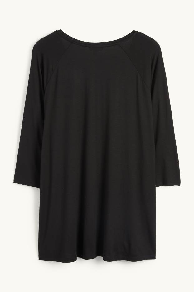 Damen - Langarmshirt - schwarz