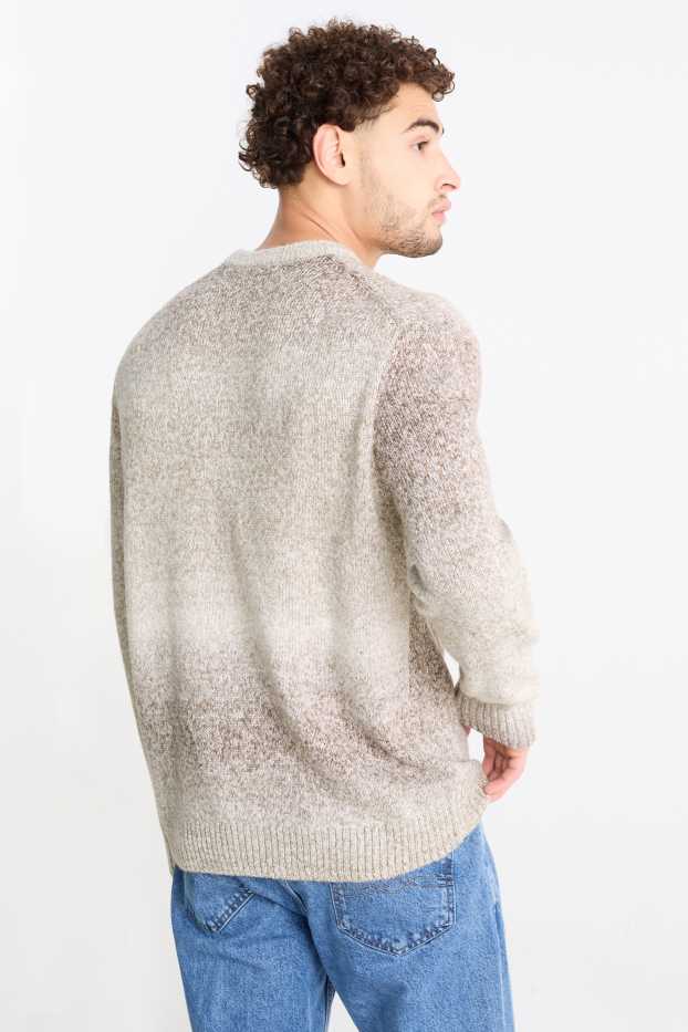Hommes - Pullover - à motif - beige clair