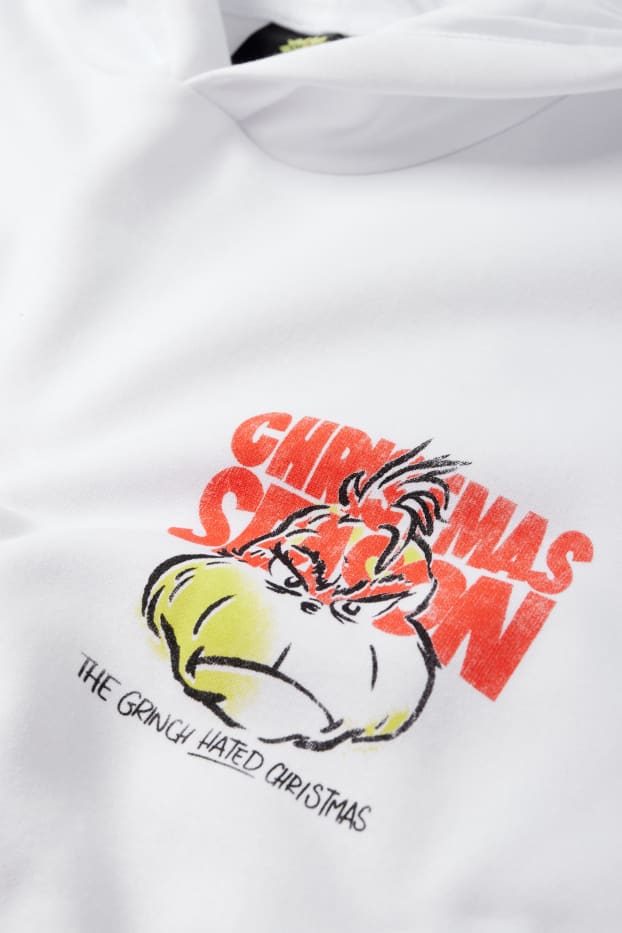 Hommes - Sweat à capuche de Noël - Le Grinch - blanc crème