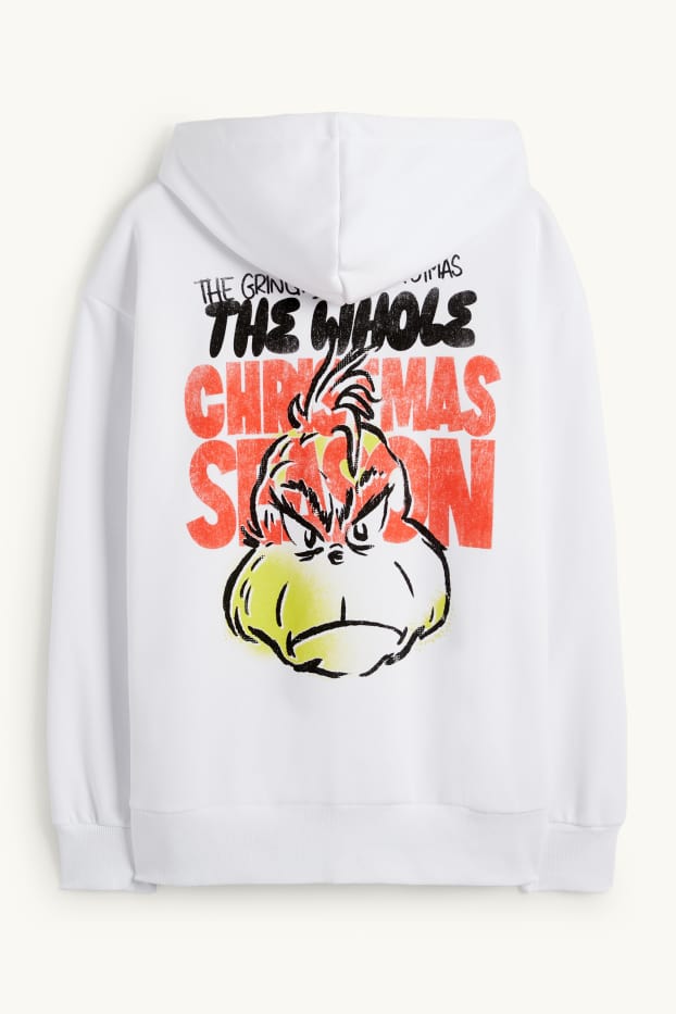 Hommes - Sweat à capuche de Noël - Le Grinch - blanc crème