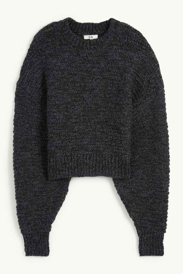 Dona - Jersei crop - estructurat - negre