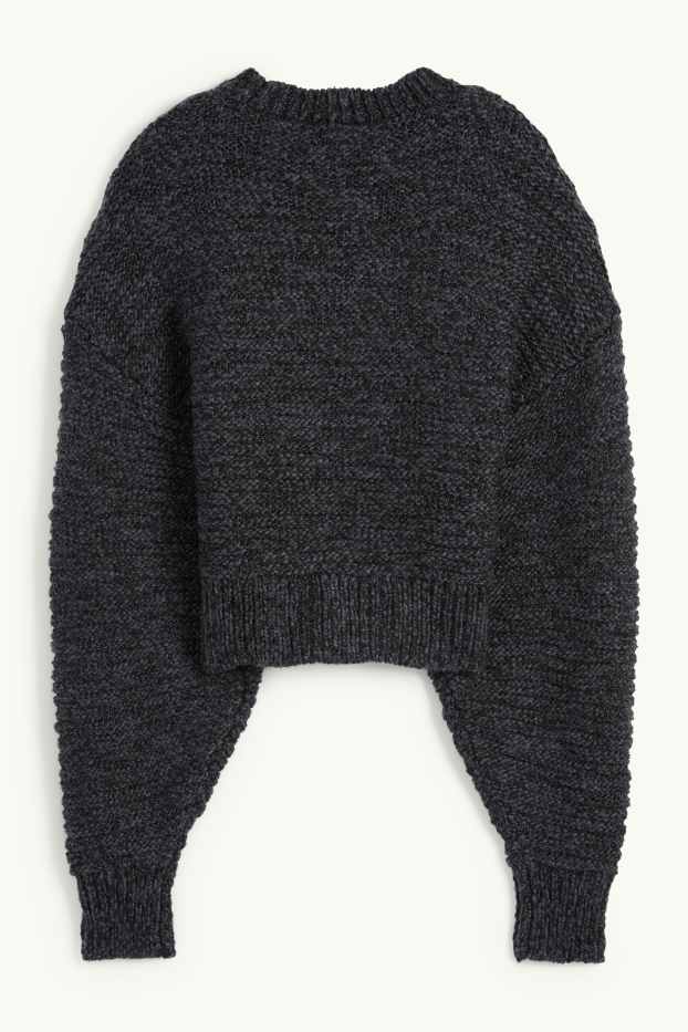 Dona - Jersei crop - estructurat - negre