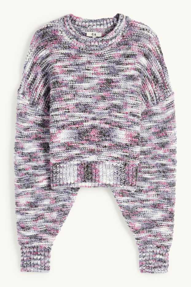 Dona - Jersei crop - estructurat - violeta clar