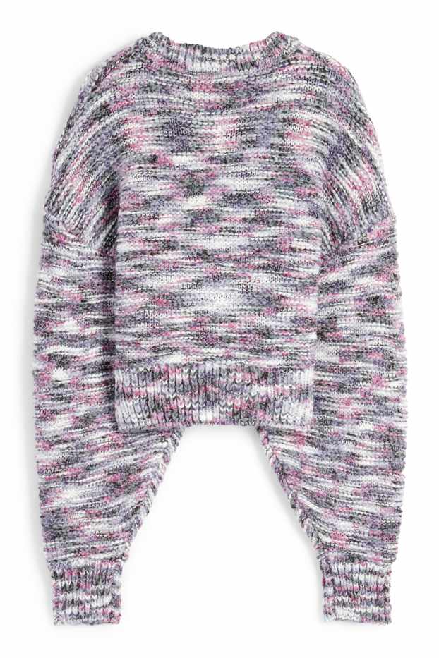 Dona - Jersei crop - estructurat - violeta clar