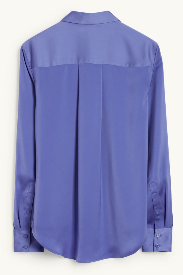Women - Satin blouse - light violet