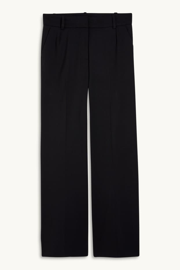 Women - Business trousers - high waist - wide leg - Mix & match - black